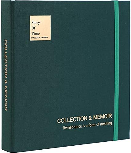 WINGOFFLY Cloth Cover Photo Album Scrapbook Ticket Organizer Ticket Stub Holder for Storing Air, Movie, Concert Ticket and Anniversary Valentines Day Gifts(Dark Green)