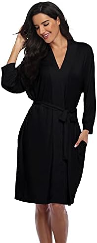 Super Shopping-zone Women’s Robes Lightweight Kimono Robes Knit Bathrobes Soft Sleepwear Loungewear
