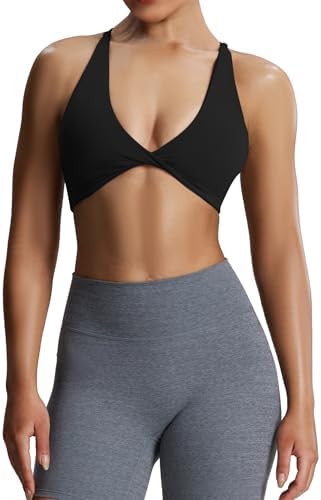 Aoxjox Women’s Workout Sports Bras Fitness Sienna Low Impact Bra Yoga Crop Tank