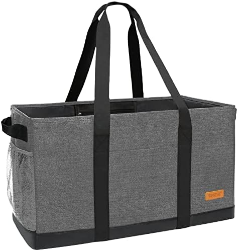 WONDAY Standing Extra Large Reusable Grocery Bag Carrier with Handle, Thirty One Utility Tote Foldable for Shopping and Beach
