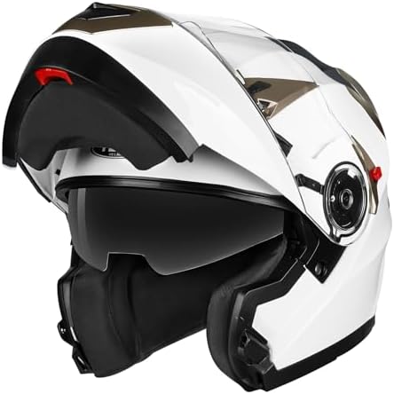 YEMA Modular Motorcycle Helmets, DOT Approved Full Face Motorcycle Helmet with Flip Up Dual Visor, Helmets for Adults Motorcycle Men Women Helmets for Street Scooter ATV E-Bike – YM-925