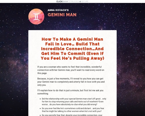 Gemini Man Secrets by Astrologer Anna Kovach