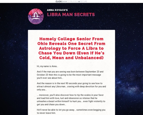 Libra Man Secrets by Astrologer Anna Kovach – Astrology Book