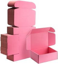 Yidomto 8x6x3 Pink Small Shipping Boxes – 25 Pack Corrugated Cardboard Mailer Boxes for Packaging, Mailing, Gift Giving | Sturdy, Recyclable, Perfect for Small Business Supplies, Ecommerce