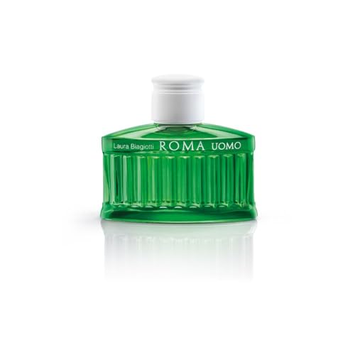 Laura Biagiotti Roma Uomo Green Swing, 4.2 oz – EDT Spray – Cologne for Men – Woody, Floral Fragrance – Long-Lasting – Natural Spray – Elegant Bottle