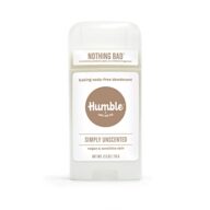 HUMBLE BRANDS Aluminum-Free Deodorant, Vegan and Cruelty- free, Formulated for Sensitive Skin, Simply Unscented, 2.5 Ounce (Pack of 1)