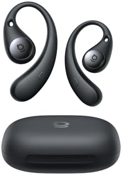 Baseus Eli Sport 2 Open-Ear Headphones Wireless Earbuds,Secure Earhook Sport Design,Ultra-Comfort,4-Mic Clear Calls, IP57 Waterproof,45H Play, Bluetooth 6.0 Earhook Fit Running Workout Gym -Black