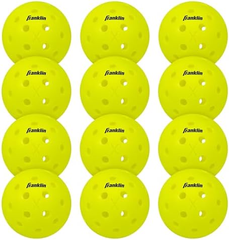 Franklin Sports X-40 Outdoor Pickleballs – Official Ball of USA Pickleball, APP Tour + US Open – Regulation Size