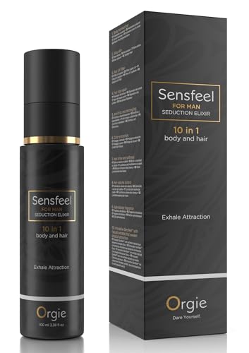 Sensfeel for Men 10in1 Body and Hair – Pheromones Perfume For Man to Attract Woman long lasting cologne Eau de Toilette men – Seduction elixir – Feromonas para hombre atraer muijeres 3.4fl.oz/100ml