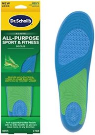Dr. Scholl’s Sport Insoles – Superior Shock Absorption and Arch Support to Reduce Muscle Fatigue and Stress on Lower Body Joints for Men Size 8-14