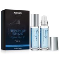 Aeshory Pheromone Perfume for Men – 2 Pcs Roll-On Pheromone Cologne, Long-Lasting Scents Attraction Pheromone Infused Essential Oil Perfume for Men