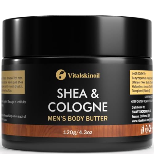 Body Butter for Men – Shea and Cologne Scented Body Cream for all Skin Types