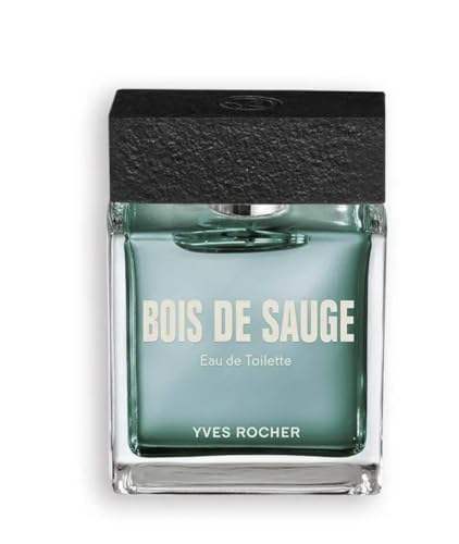 Yves Rocher Bois de Sauge Eau de Toilette for Men Long Lasting Fragrance 50 ml./1.7 fl.oz.