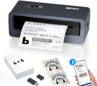 iDPRT Bluetooth Thermal Shipping Label Printer 4×6 Label Maker for Small Business Packages, Compatible with Android,iPhone and Windows, and Works with Ebay, Amazon, Shopify, USPS