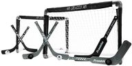 Franklin Sports NHL Kids Mini Hockey Goal Set – (2) Mini + Knee Hockey Goals, (4) Youth Sticks, (2) Goalie Sticks + (4) Foam Balls – Knee + Mini Hockey Set