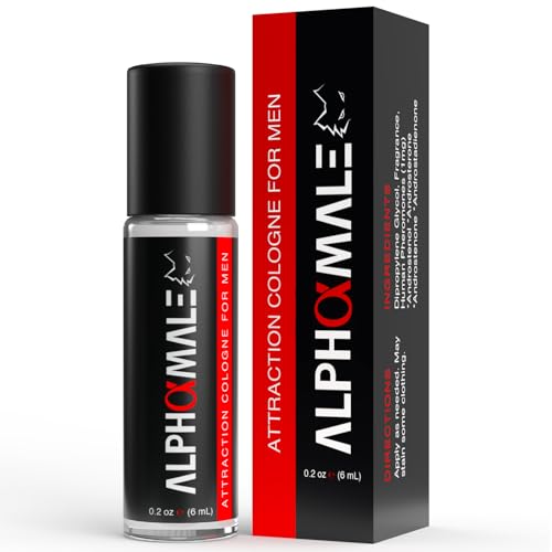 AlphaMale Pheromones Cologne for Men to Attract Women – High Concentration Pheromones for Men with a Long-Lasting Masculine Scent in a Travel-Friendly Roll-On Bottle Made in The USA