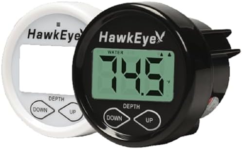 HawkEye DT2BX-TM In-Dash Depth Sounder with Air and Water Temperature (Includes Transom Mount Transducer)