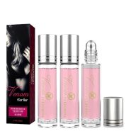 3Pcs Phero Perfume, Pheromones Perfumes for Women, Long Lasting Women’s Cologne, Pheromone Perfumes Attract Men, Women’s Perfume, Roller Ball Design, Portable and Fruity