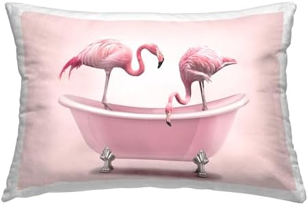 Stupell Industries Pink Flamingo Bath Design by RC Ecommerce