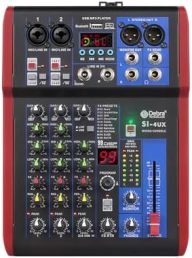 D Debra SI Series Professional Portable Recording Mixer Audio with 99 DSP Digital Effects Mic Preamps and USB for DJ Mixer Console Karaoke Home Recording Studio (SI-4UX)