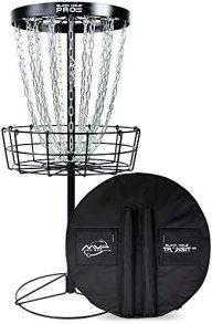MVP Disc Sports Black Hole Pro HD 24-Chain Portable Disc Golf Basket with Transit Bag