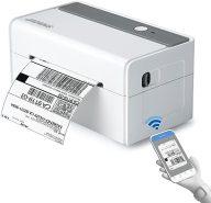 JADENS Bluetooth Thermal Label Printer -Wireless Shipping Label Printer for Small Businesses & Package, USPS, Etsy, Amazon, Compatible with iPhone, Windows, Android, 4×6, Label Maker, White