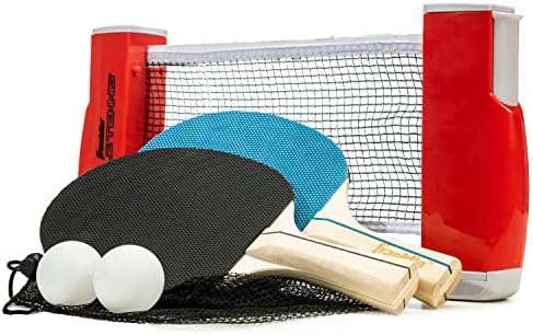 Franklin Sports Table Tennis to Go Portable Ping Pong Set – Table Top Ping Pong Net + (2) Paddles – Ping Pong Balls Included – 2 Players | Portable, Table Top, Ping Pong Net, (2) Paddles