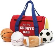 Baby GUND My First Sports Bag Stuffed Plush Playset, Baby Gift Toys for Boys and Girls Ages 1 & Up, 5 Piece, 8″