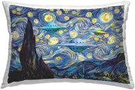 Stupell Industries UFO in Starry Sky Design by RC Ecommerce Throw Pillow, 14 x 20, Blue
