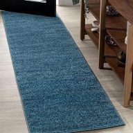 JONATHAN Y Haze Solid Low-Pile Turquoise Runner Rug 2×12, Coastal,Bohemian,Minimalist,Classic, Easy-Cleaning for Living Room,Bedroom,Kitchen,Pet Friendly,Non-Shedding (SEU100H-212)