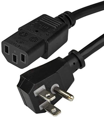 StarTech.com 6ft (2m) Computer Power Cord, Flat NEMA 5-15P to C13, 10A 125V, 18AWG, Black Replacement AC Power Cord, PC Power Supply Cable, Monitor/Printer Power Cable – UL Listed (PXTF1016)