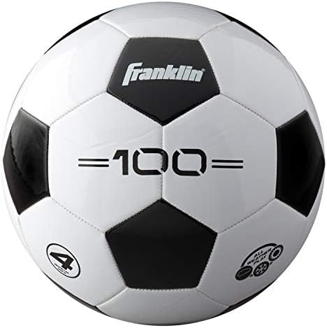 Franklin Sports Soccer Balls – Youth & Adult – Sizes 3, 4 & 5 – Single & Bulk Packs – Black & White