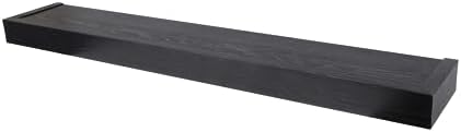 HIGH & MIGHTY 515664 Decorative 36″ Floating Shelf Holds up to 25lbs, Easy Tool-Free Dry Wall Installation, Flat, eCommerce Packaging, Black