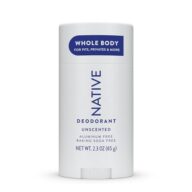 Native Whole Body Deodorant Stick Contains Naturally Derived Ingredients, Deodorant for Men and Women | 72 Hour Odor Protection, Aluminum Free with Coconut Oil and Shea Butter | Unscented