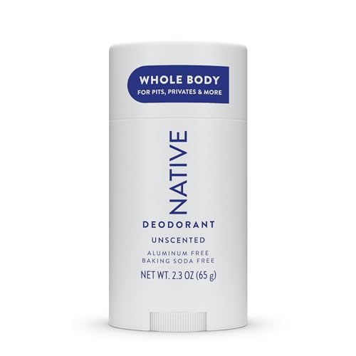 Native Whole Body Deodorant Stick Contains Naturally Derived Ingredients, Deodorant for Men and Women | 72 Hour Odor Protection, Aluminum Free with Coconut Oil and Shea Butter | Unscented