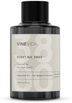 VINEVIDA [120mL] Sauvage (Men) Fragrance Oil for Candle Making – Natural Candle Oil Scents – Soap Making Essential Oil – Made in USA
