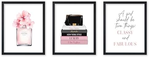Poster Master 3-Piece Fashion Poster – Classy And Fabulous Print – Perfume Art – Luxury Designer Art – Gift for Him, Her & Fashionista – Glam Decor for Living Room or Office – 8×10 UNFRAMED Wall Art