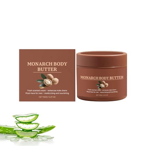Crowned Skin Body Butter for Men，Long-lasting fragrance, fast absorption, moisturizing, non-greasy, natural ingredients, cologne body lotion, enhance men’s charm 5.29oz (1)