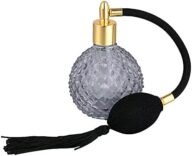 100ml Glass Empty Refillable Perfume Spray Bottle, Vintage Refillable Perfume Spray Empty Glass Bottle Atomizer Diffuser holiday Gift. (black)