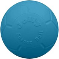 Jolly Pets Large Soccer Ball Floating-Bouncing Dog Toy, 8 inch Diameter, Ocean Blue
