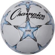 Champion Sports Viper Soccer Ball – Sizes 3, 4, 5 – Soft Touch TPU Cover, Durable Butyl Bladder, Youth & Adult Training Ball for Indoor & Outdoor Play, Multi-Color Design