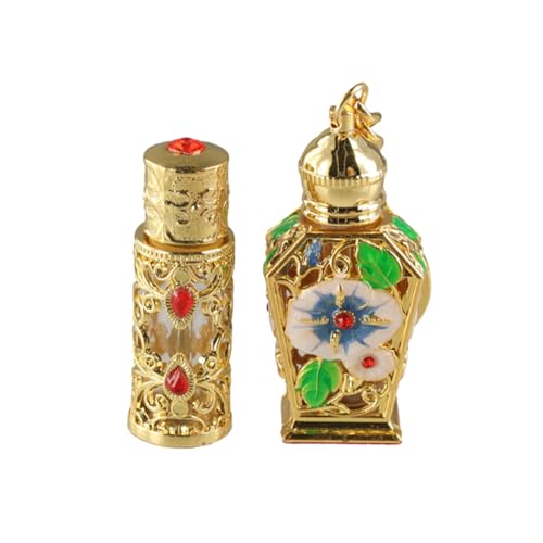 Kopida Vintage Perfume Bottle 3ml Refillable Essential Oil Bottle Empty Decorative Glass Bottles Arabian Style Travel Perfume Container
