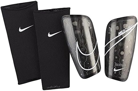 Nike Mercurial Lite Shin Guard (Black/Black/White, Large)