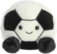 Aurora® Adorable Palm Pals™ Striker Soccerball™ Stuffed Animal – Fun Collectible Plush for Kids and Adult Collectors – Perfect for Decorating Rooms and Birthday Gifts – Black 4 Inches