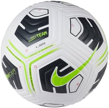 Nike Academy Team Soccer Ball, White, Standard Size, 1 Ball, 1 Set, 1 Piece, 1 Package
