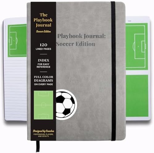 The Playbook Journal Soccer Notebook For Coaches and Players, Soccer Coach Journal With Field, Soccer Coaching Notebook For Soccer Training & Tactics Soccer Coach Gifts, Soccer Senior Night Gifts