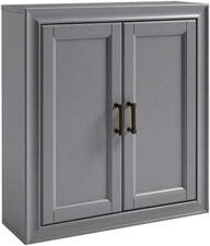 Crosley Furniture Tara Wall Mounted Bathroom Storage Medicine Cabinet with Shelves, Vintage Gray