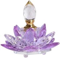 Crystal Purple Vintage Perfume Bottles Empty Lotus Flower Figurines Glass Gifts for Her Girlfriend Wife