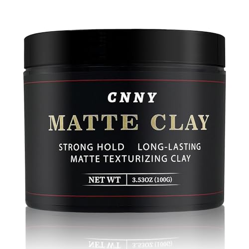 CNNY Men’s Hair Styling Clay 3.53 oz, Firm Hold, Matte Finish, Hair Clay with Natural Ingredients, Add Volume & Texture, Premium Men’s Hair Type