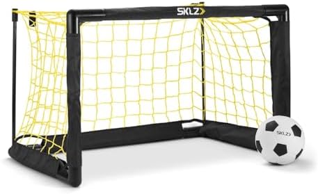 SKLZ Pro mini Goal, Includes 5″ Soft Ball, Easy to Assemble Frame